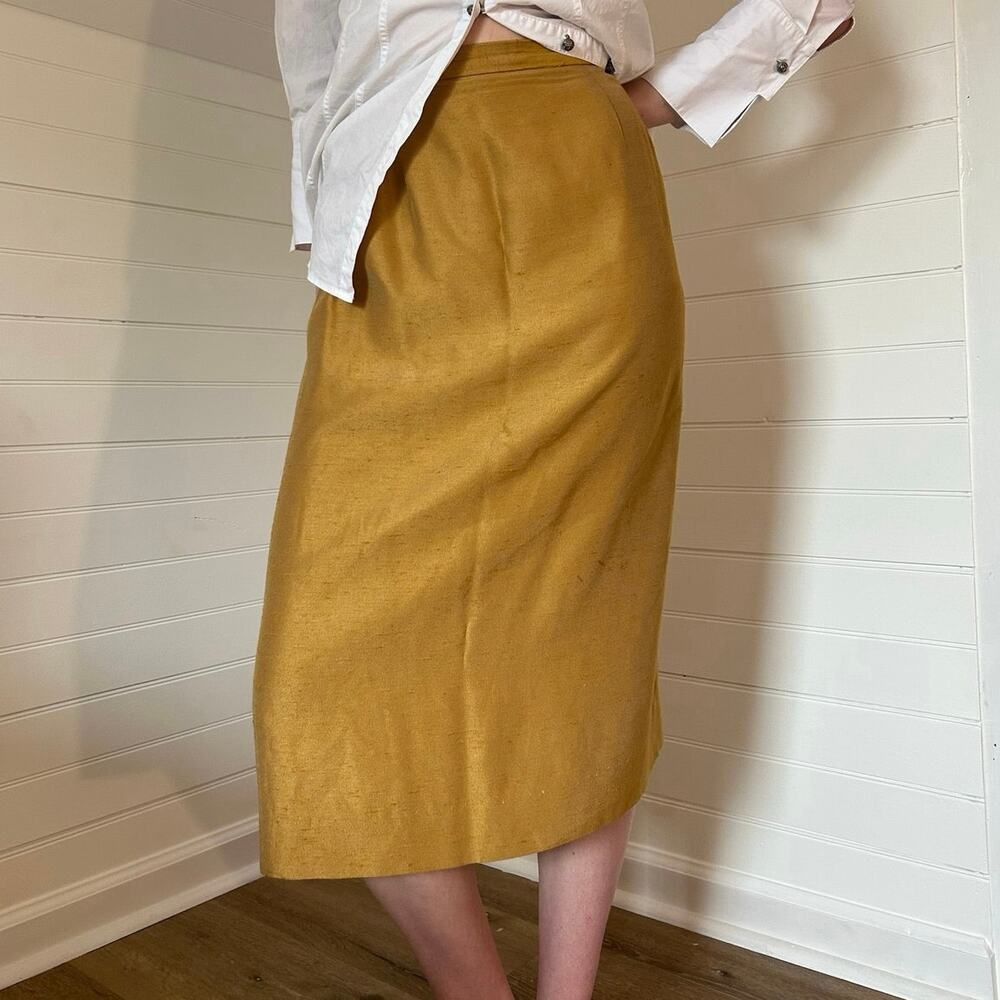 Vintage Worthington gold pencil skirt size: 14